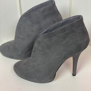 Gray Suede Booties